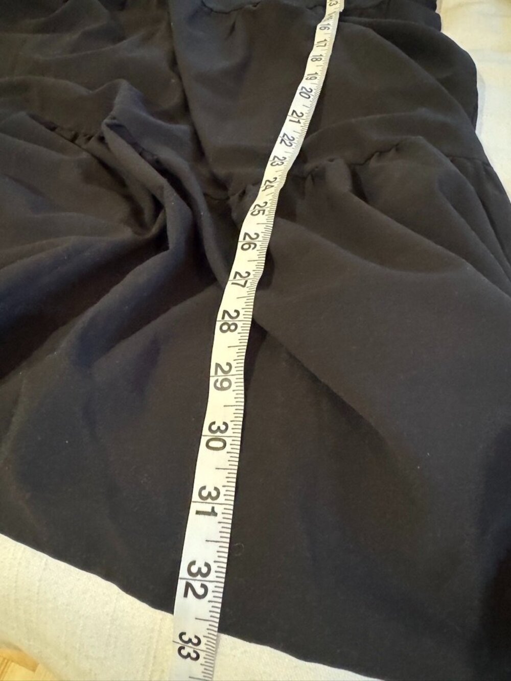 Tiered Balloon Sleeve Babydoll Top/Dress XL Black - Picture 4 of 6